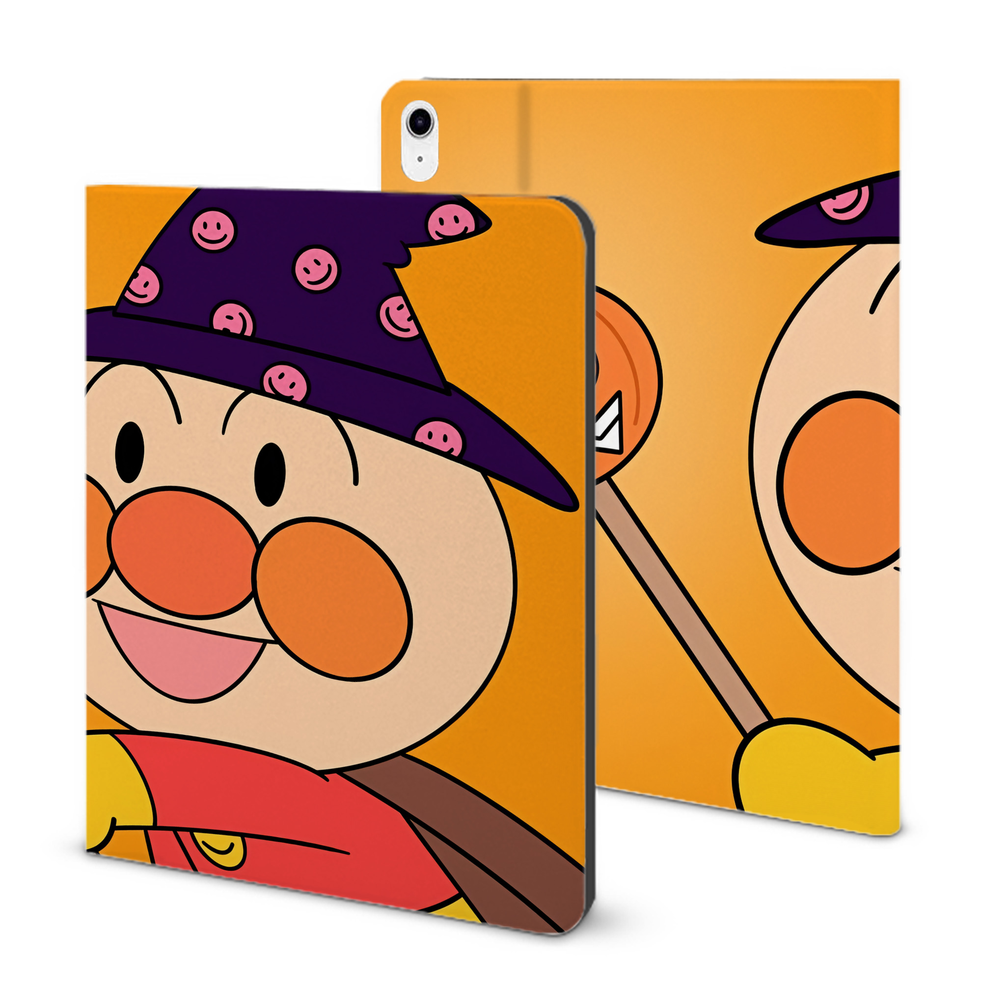 （画像用） アンパンマン Anpanman IPad ケース ブック型 PUレザー TPU 耐衝撃 軽量 薄型 ペン収納なし 全面保護 IPad 各モデル対応